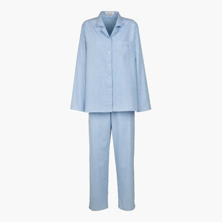 Novila wol-flanellen pyjama in maat 36, bestaande uit een shirt en broek.