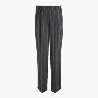Antracietkleurige streeppantalon