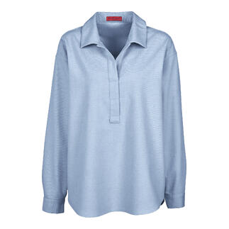 Blauwe winterjeans tuniekblouse