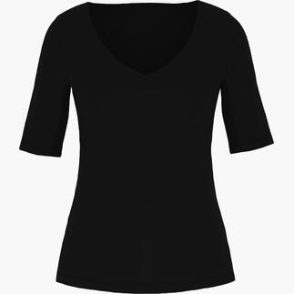 Zwart mey functioneel blazershirt zonder decoratie