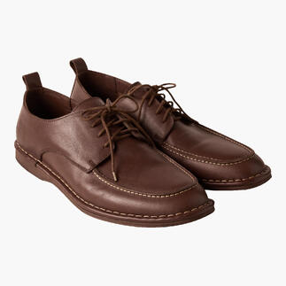 Bruine zomer business schoenen van leer met veters.