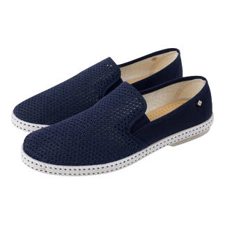 Marineblau zomerslipper van netmateriaal, maat 41