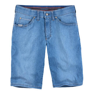 Coolmax jeans shorts in blauw, maat 48 op een witte achtergrond.
