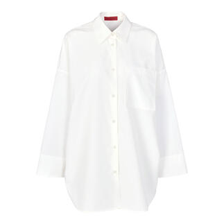 Oversize zomerblouse in wit met rechte snit.