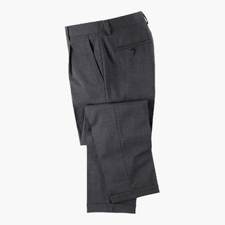 Grijze pantalon voor heren, op een witte achtergrond.