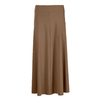 A-lijn jersey rok in cappuccino, vloeiende vorm, maat 36