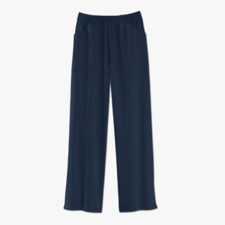 Donkerblauwe Bollerbuks met zijzakken.