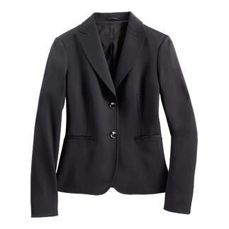 Zwarte blazer van gestructureerde stof.