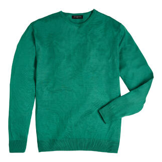 Junghans 1954 zijde sweater in helder groen, voorkant.