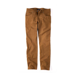 Vooraanzicht van de zandkleurige Gardeur Basket-Five-Pocket broek op een witte achtergrond