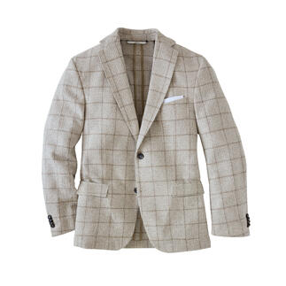 Ruitjesblazer op een witte achtergrond