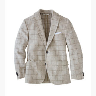 Ruitjesblazer op een witte achtergrond