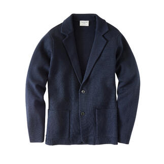 Carl Gross Milano-Knit-blazer in marineblauw, klassiek en comfortabel.