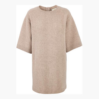 Princess yak gebreid kleed in zand, casual stijl, maat 36.