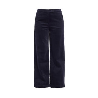 Donkerblauwe Fashion Charts cord-jacquardbroek, vooraanzicht
