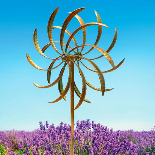 Windspel Duett, gouden ontwerp voor een paarse lavendelveld