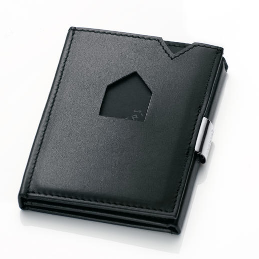 Exentri® Smart Wallet De kaartenhouder met 2 snel toegankelijke vakken. Past gemakkelijk in de zak van de broek of de jas.
