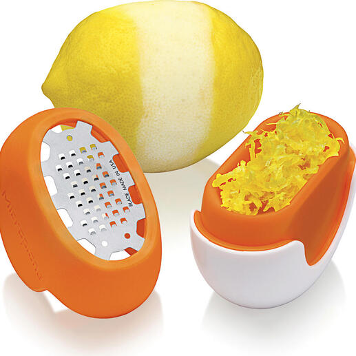 Microplane® flexibele citrusrasp met een citroen