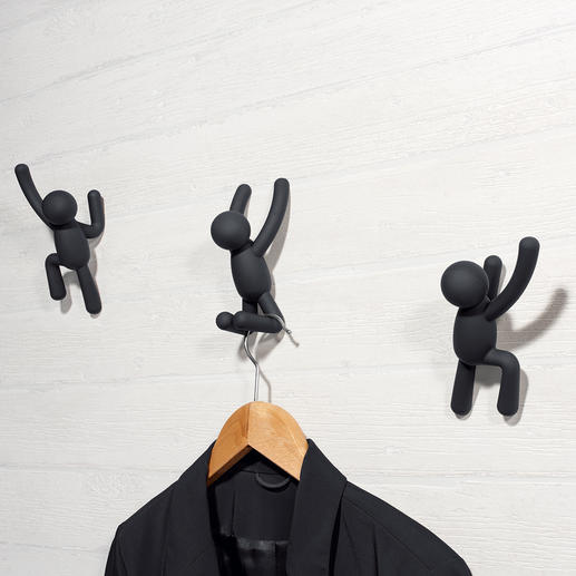 Kapstokhaak ‘Klimmer’, 3-delige set Modern kunstobject of artistieke kapstok? Beide!