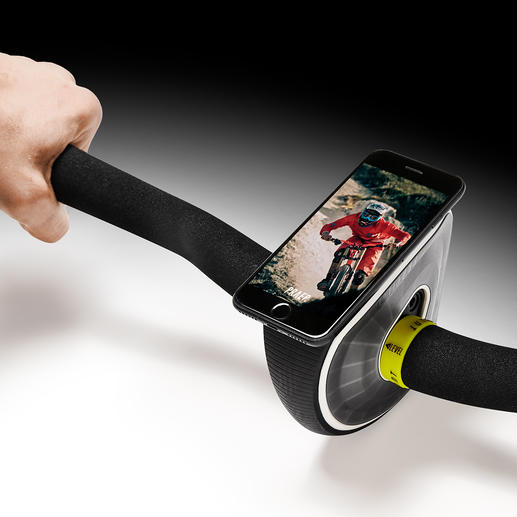 Met de smartphone-app (Android/iOS kostenlos) kunt u bijv. virtueel een vooraf ingestelde trainingsroute volgen. Met de smartphone-app (Android/iOS kostenlos) kunt u bijv. virtueel een vooraf ingestelde trainingsroute volgen.
