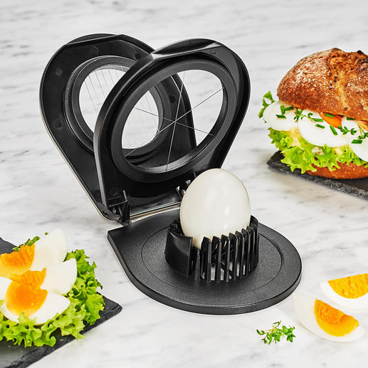 Gefu® duo-eiersnijder Dunne plakjes ei of decoratieve partjes: u maakt ze met één apparaat.