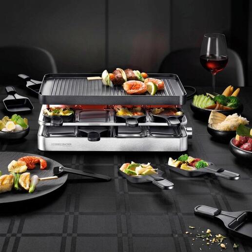 Kombi-Raclette RC 1400 met verschillende groenten op tafel.