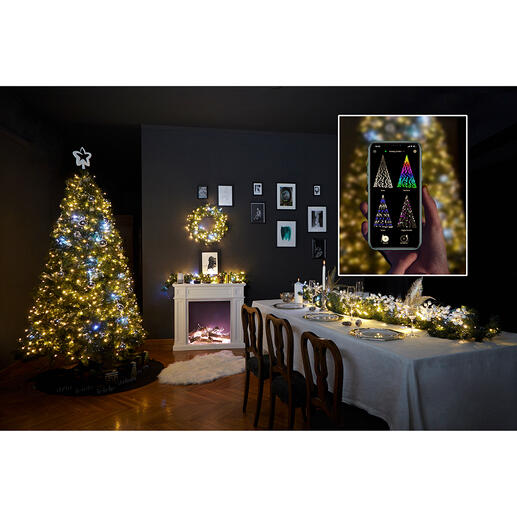 Magisch lichtsnoer En zorgen voor een bijna oneindige variatie aan lichteffecten naar persoonlijke voorkeur. Heel eenvoudig via smartphone te bedienenn.
