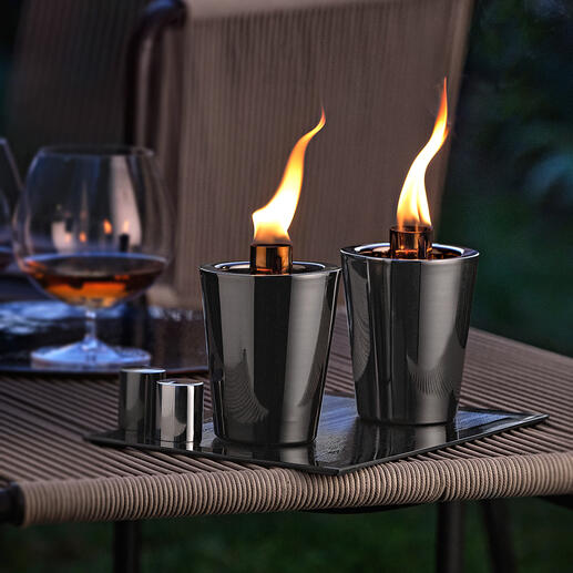 Tafelfakkel, set van 2 Creëer een romantische sfeer: tafelfakkels met de aantrekkingskracht van open vuur. Perfect voor uw tuin en terras.
