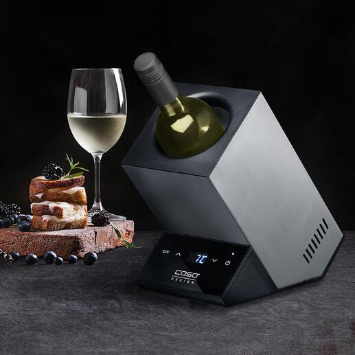 Elektrische design-wijnkoeler Chic design voor het serveren van uw wijn op exact de gewenste drinktemperatuur. Ook ideaal voor sekt- en champagneflessen.