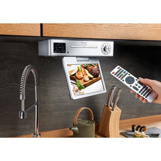 Keuken-multimedia-­apparaat KTD-1020 SI Perfect home-entertainment voor uw keuken. Voor ruimtebesparende installatie.
