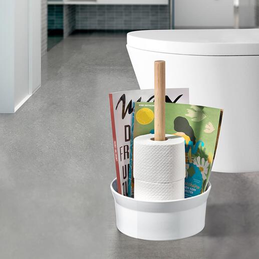 Wc-butler Dubbel praktisch: voor uw voorraad toiletpapier én uw lectuur.