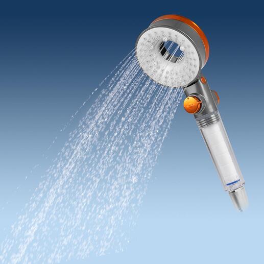 Waterbesparende douchekop met filtersysteem Tot 65% minder waterverbruik en bijna zonder drukverlies. In elegant design.
