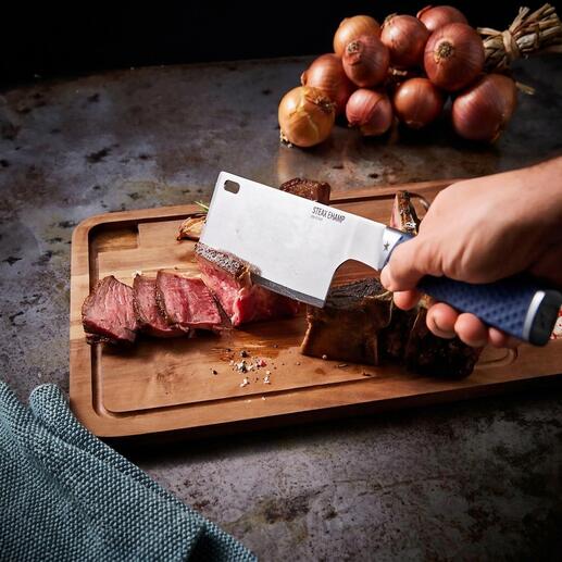 Steakmes SteakChamp Flip & Cut snijdt vlees