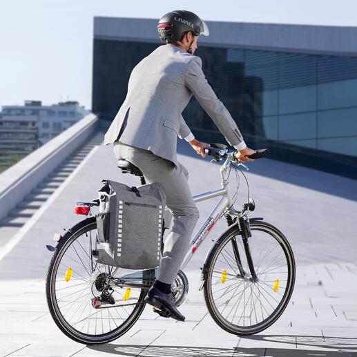 Waterdichte 4-in-1-fietstas Desgewenst als waterdichte bagagedragertas, rugzak, draagtas of schoudertas te gebruiken. Exclusief bij Pro-Idee.
