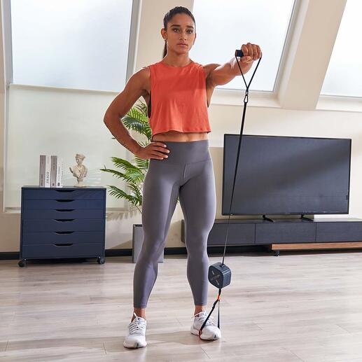 Pocket-gym Dé fitness-innovatie van 2023: slimme kabeltrek-trainer voor kleine ruimtes.