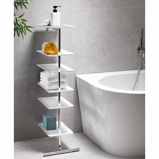 Het veelzijdige leunrek is ook perfect in de badkamer: voor uw handdoeken, potjes, flessen, …