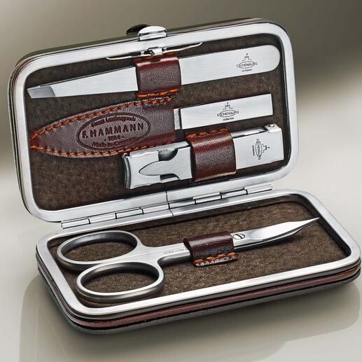 F. Hammann manicure-etui, 5-delig Luxe, die men ziet en voelt. Kwaliteit die doorgegeven kan worden.