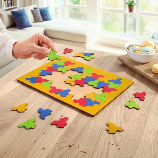 EinStein puzzel wordt gelegd