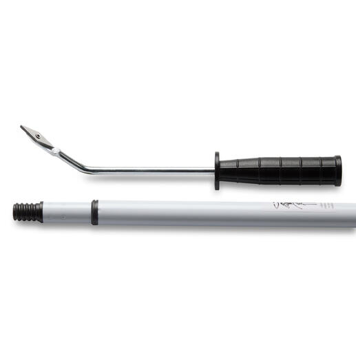 Voegenkrabber met ergonomische handgreep en scherpe mes.