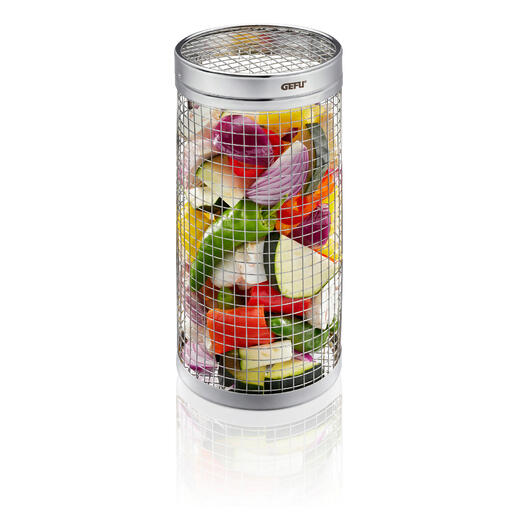 Cilindervormige grillmand