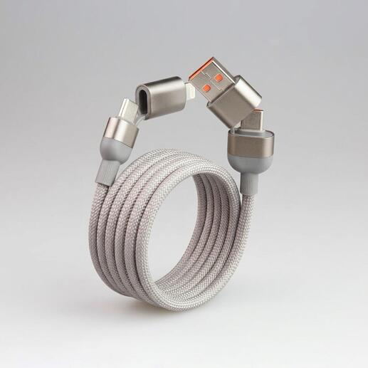 4in1 magnetische data- en oplaadkabel, elegant gevlochten ontwerp
