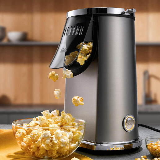 Solis popcornmaker met verse popcorn in een kom