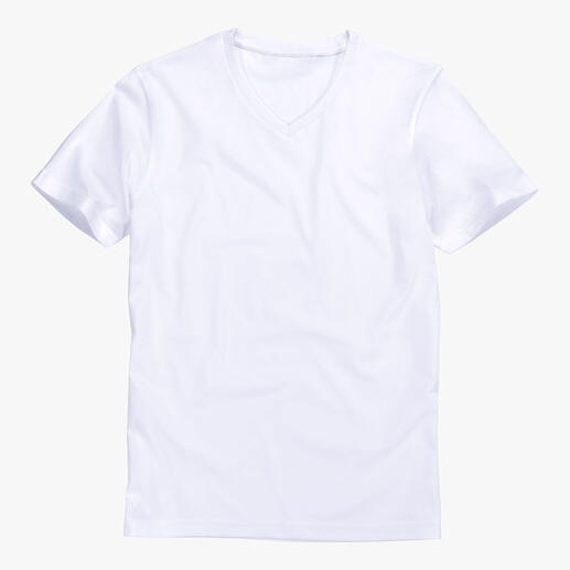 Karl Lagerfeld basic shirt, set van 2 Het ideale basic shirt: puur zwart of wit. Slank belijnd. Van Karl Lagerfeld.