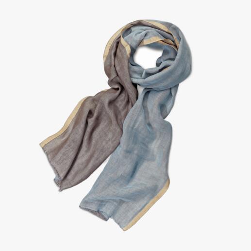 alpi double-face-sjaal Twee kleuren, oneindige combinaties. Vederlicht. En veel stijlvoller dan gewone katoenen sjaals. Van Alpi.