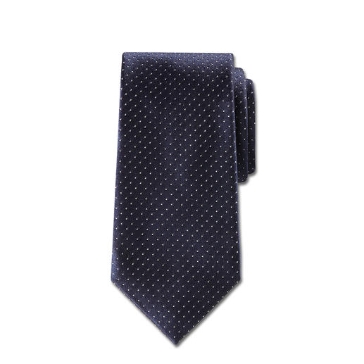 Zijden stropdas van Ascot ‘kaviaarstippen’ Kaviaarsttippen: waarschijnlijk het meest elegante en aanpasbare stropdasmotief.