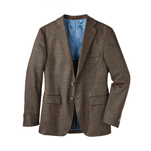 Di Pray zijden colbert in visgraatdessin, bruin Ideaal in de zomer: het jasje van zuivere zijde. De decente kleurstelling past bij elke egale tint.