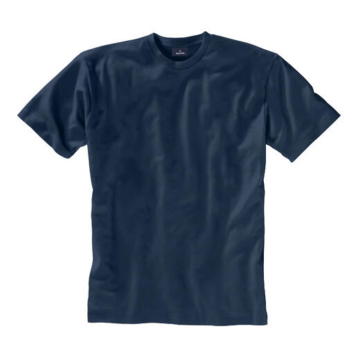 Donkerblauw 155 g-Ragman T-shirt op een witte achtergrond.