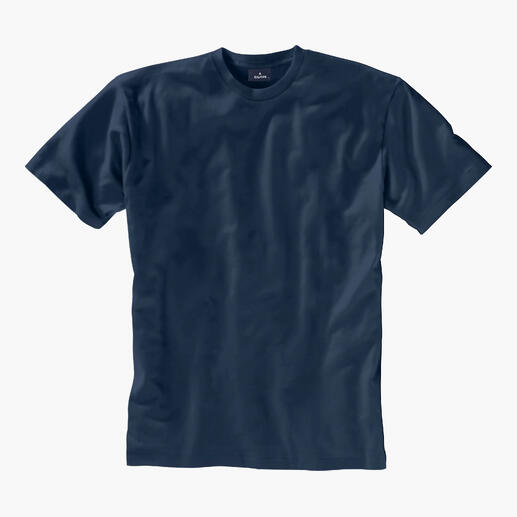 Donkerblauw 155 g-Ragman T-shirt op een witte achtergrond.