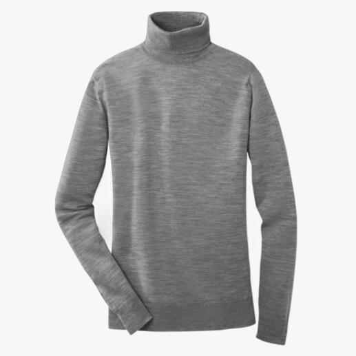 Handtas-pullover Fijner wordt het niet. Deze ultralichte pullovers van John Smedley past in elke handtas.