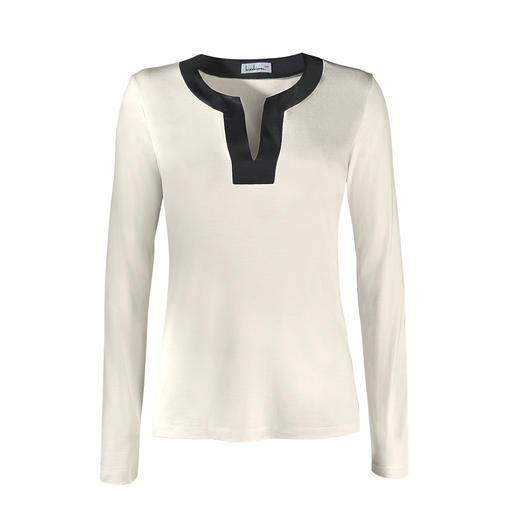Zijden tuniekshirt Buitengewone luxe van 95% zijde: het chique basic-shirt met een wondermooie glans.